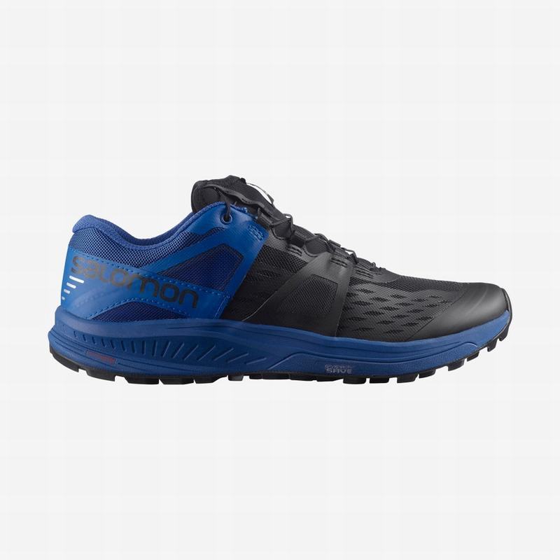 Salomon Singapore Mens Trail Running Shoes - ULTRA /PRO Black/Blue | 17423-SURM